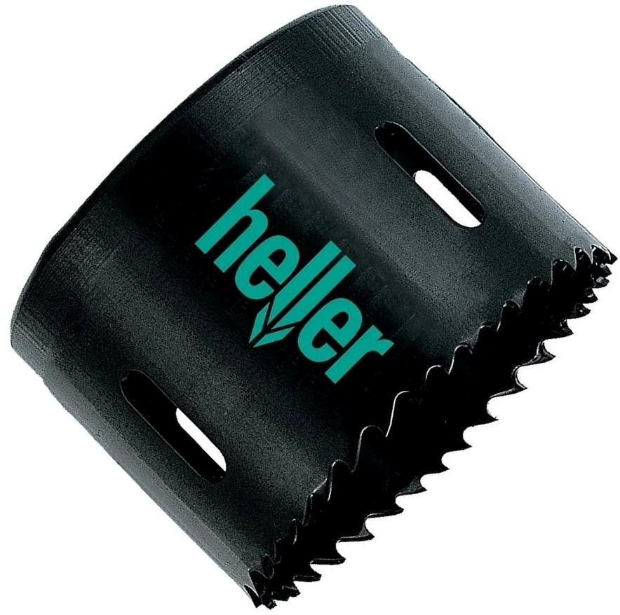 Набор коронок универсальных 19, 25, 38, 48, 63, 83 мм Heller BiMetall 23412, 9 предметов в кейсе - фото