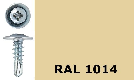 Саморез-клоп с буром 4,2х25 окрашенный, RAL 1014 (слоновая кость) - фото