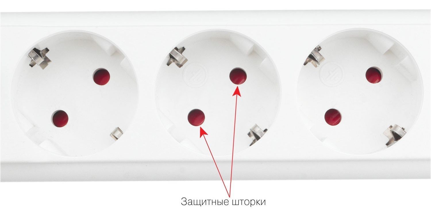 Сетевой фильтр-удлинитель на 6 розеток 16А ПРО (со шторками) КУБ  - фото