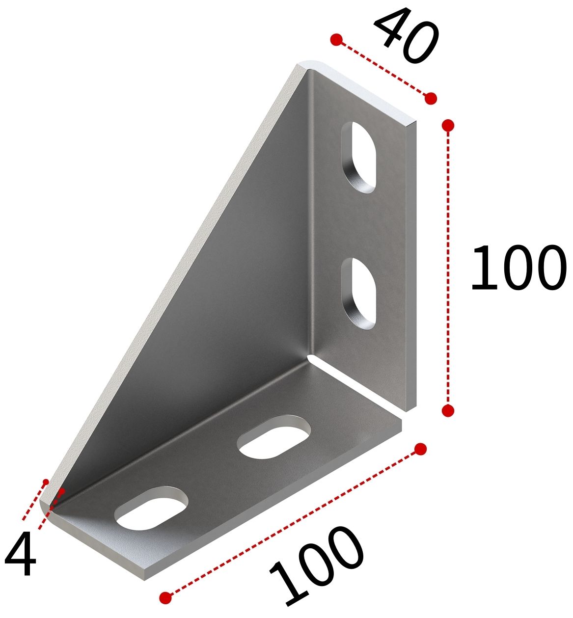 Угол усиленный 100х100 38-41 3F4 HZn TERMOCLIP, горячий цинк - фото