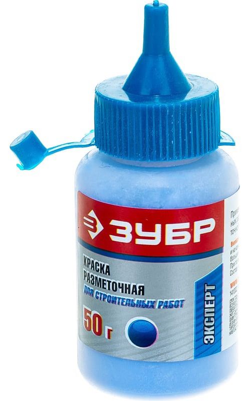 Краска разметочная для строительных работ ЗУБР 4-06405-1_z01 (синяя), 50 гр - фото
