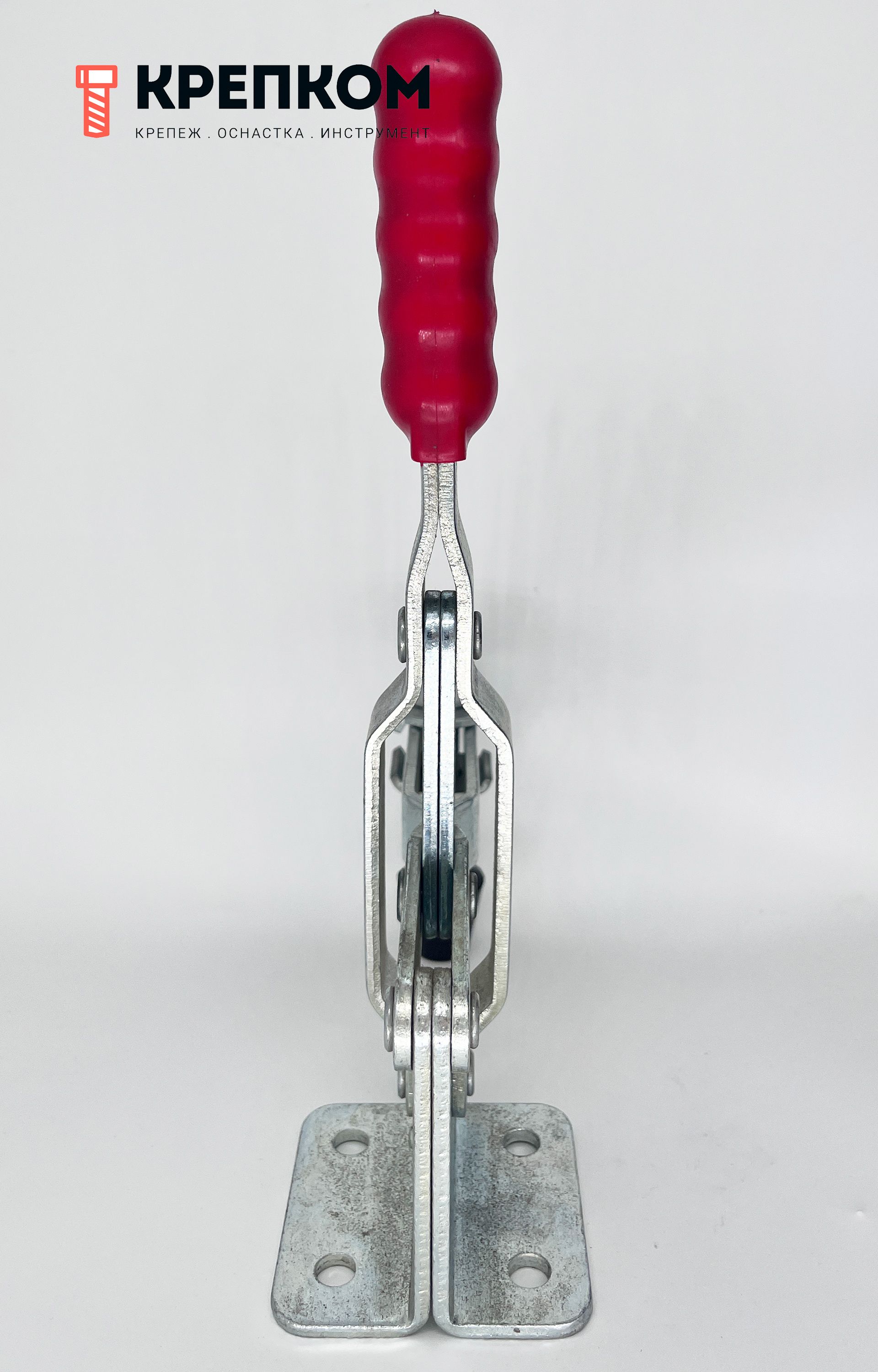 Прижим рычажный вертикальный L=199 мм, нагрузка 450 кг, HD-101H, оцинкованный - фото