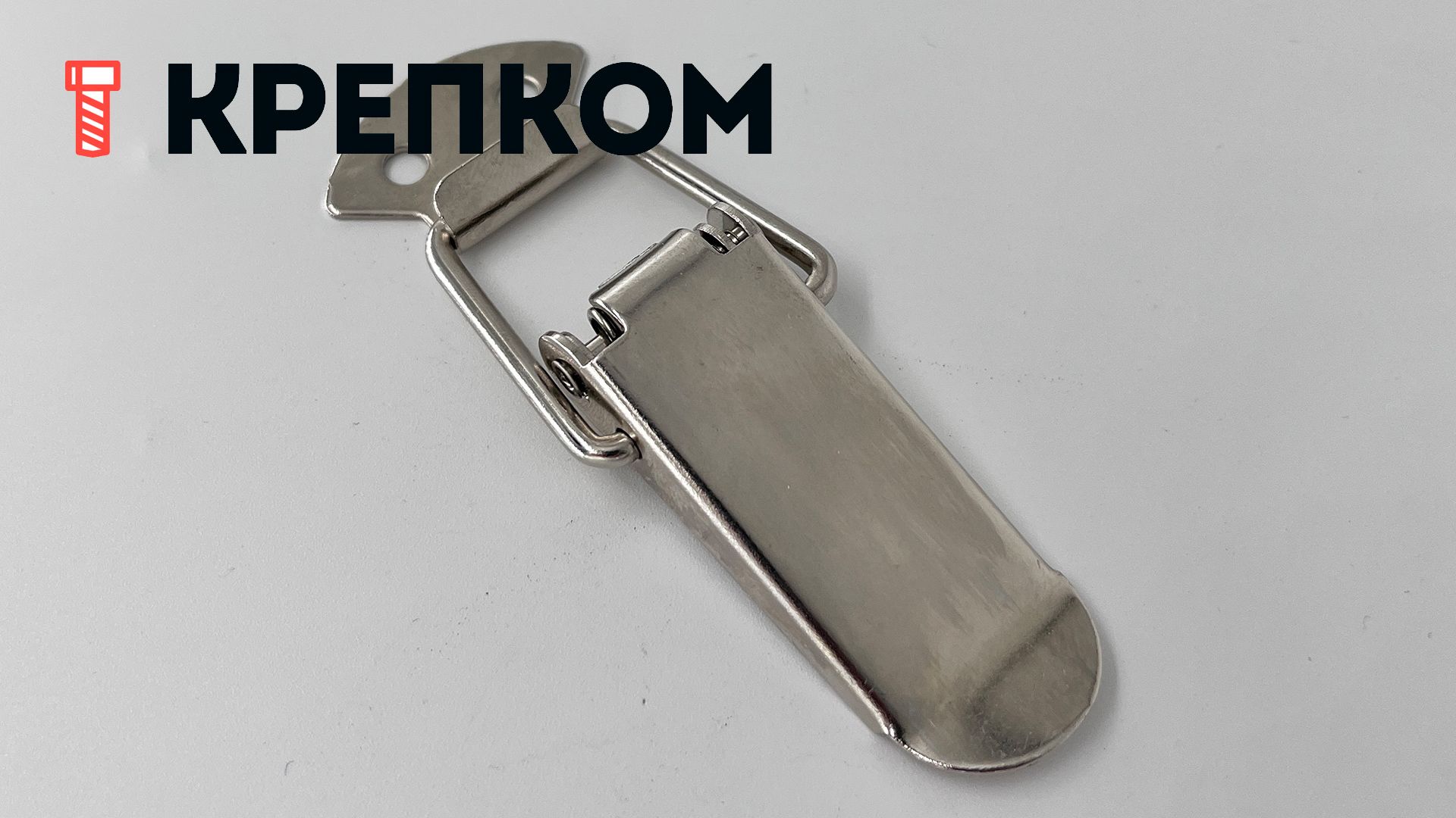 Замок-защелка лягушка L=71 B16, нержавеющая сталь - фото