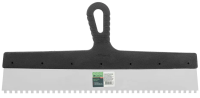 Шпатель 450 мм зуб 6х6 мм c пластиковой ручкой Сибртех 85470