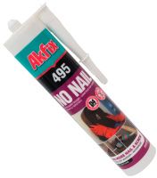 Клей монтажный акриловый жидкие гвозди 290 мл Akfix 495 ПУ EN15651-1, бежевый