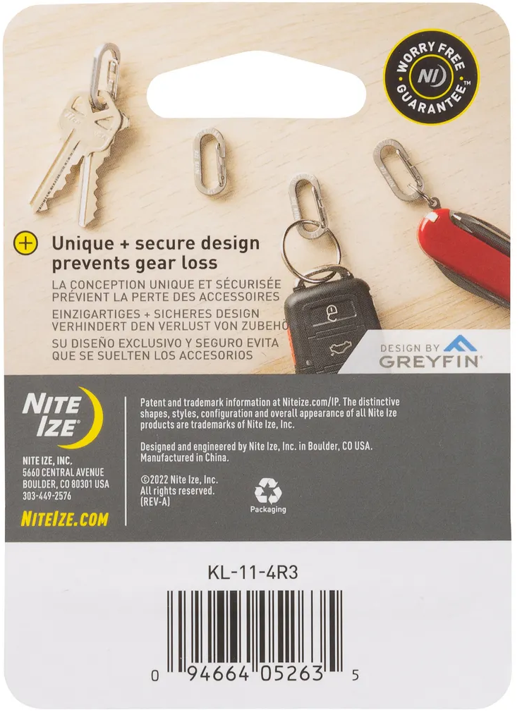 Набор карабинов Nite Ize MicroLink Stainless KL-11-4R3, 4 шт, нержавеющая сталь - фото