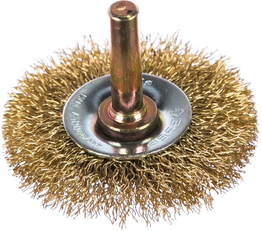 Щетка дисковая латунированная для дрели Профессионал ЗУБР - фото