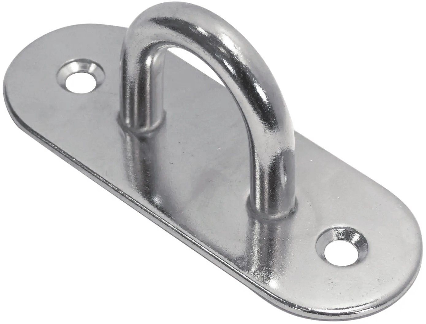 Обушок на овальной пластине 6х65 мм 8266, нержавеющая сталь А4 - фото