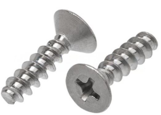 Саморез для пластика с потайной головкой 3,5х16 арт. 9090, нержавеющая сталь А2 - фото