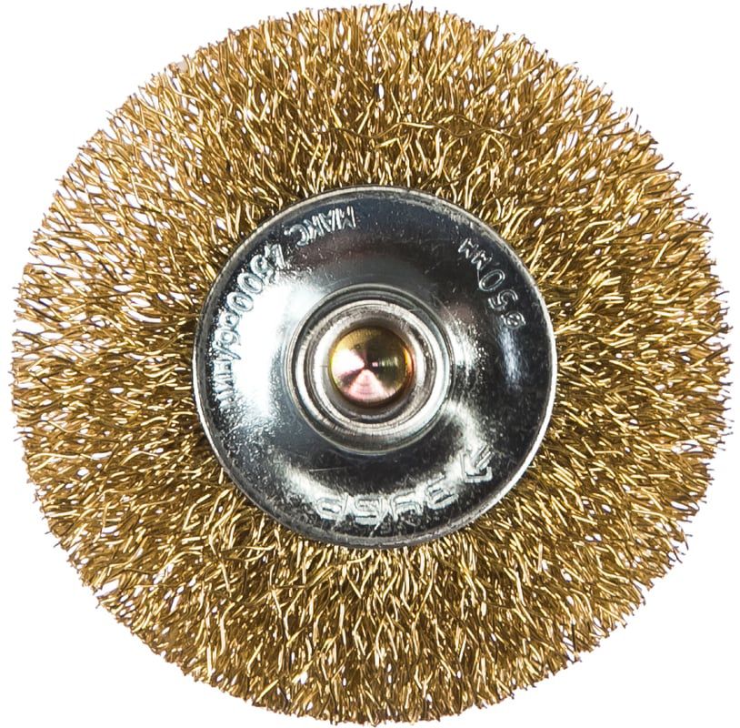 Щетка дисковая латунированная для дрели Профессионал ЗУБР - фото