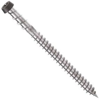 Изображение товара Саморез 5х60 для террасной доски с конической потайной головкой, шлиц TX20 Holz Technic KKT560A4N, нержавеющая сталь А4, черный