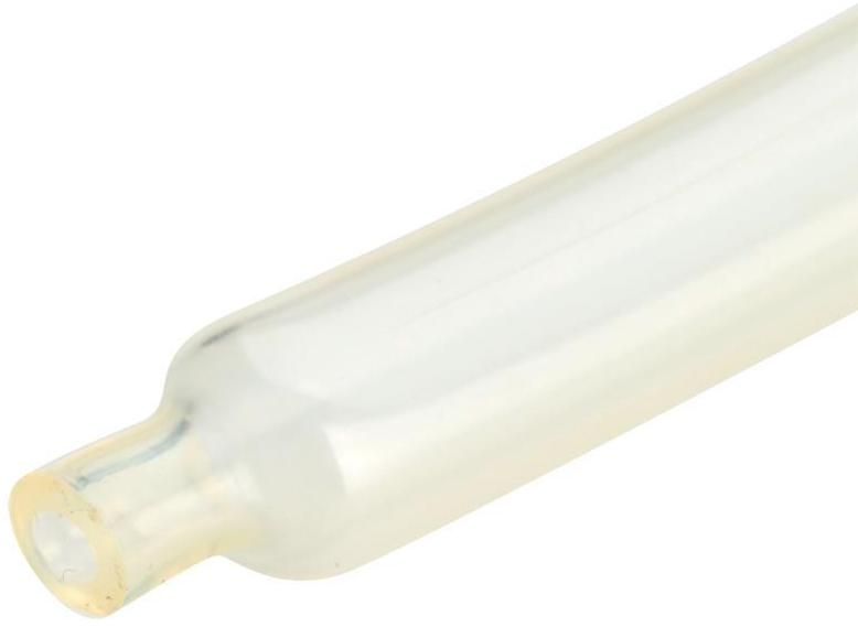 Трубка термоусаживаемая с клеевым слоем 20/6 мм, не поддерживающая горения 3:1 ТТК КВТ 85066, прозрачная - фото