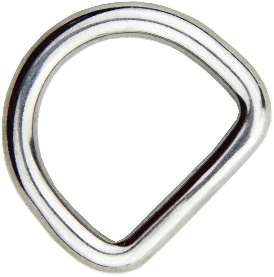 Кольцо сварное D-образное полированное 8х40 мм 8274/8376, нержавеющая сталь А4 - фото