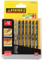 Набор полотен по дереву для электролобзика Stayer 15981-H10-1, 10 шт