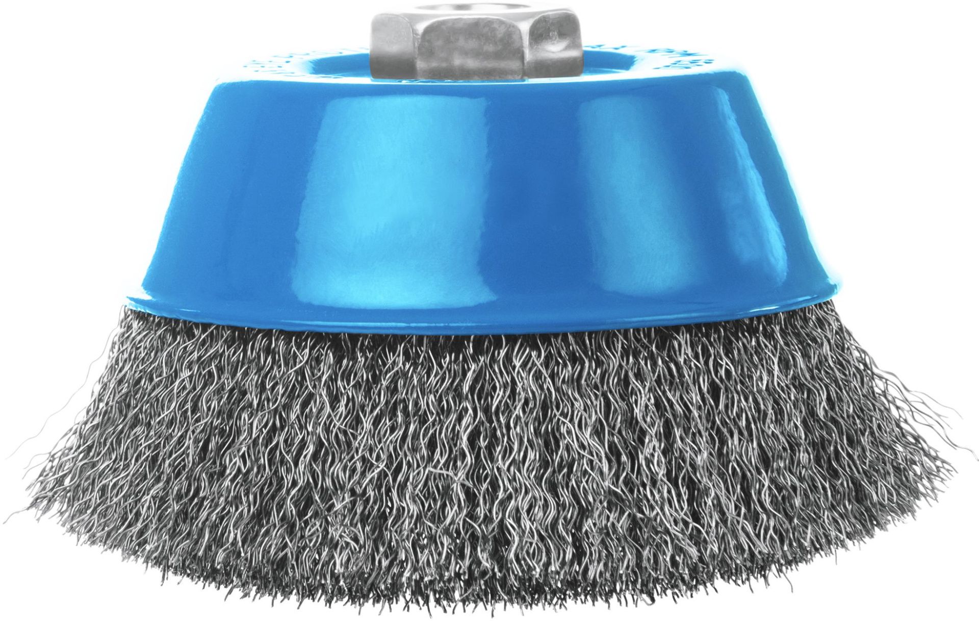 Щетка чашечная гофрированная для УШМ №1002 75 мм М14 Blueshark 51002, сталь - фото