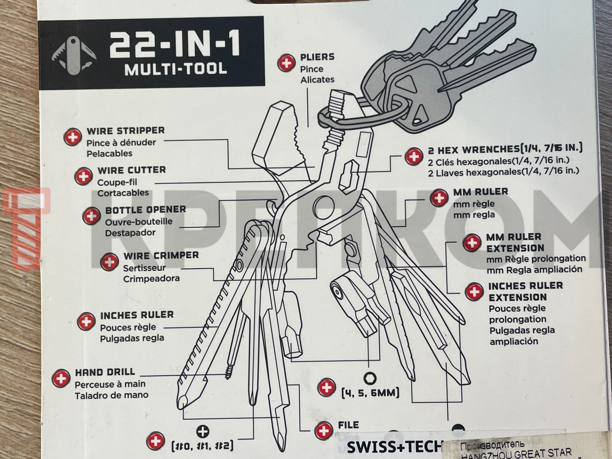 Микро-мультитул 22 в 1 Swiss+Tech ST53130 - фото