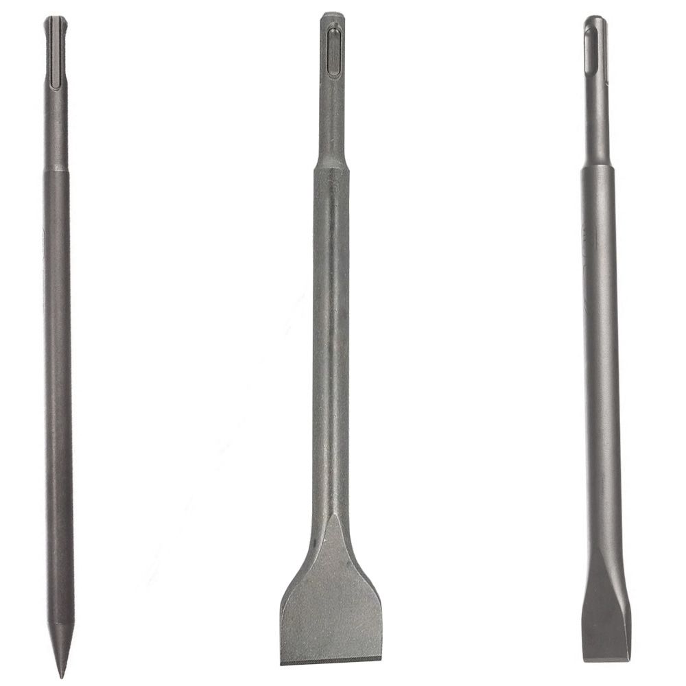 Набор долот: пикообразное, плоское, лопаточное SDS-plus Heller 23772, 3 предмета - фото