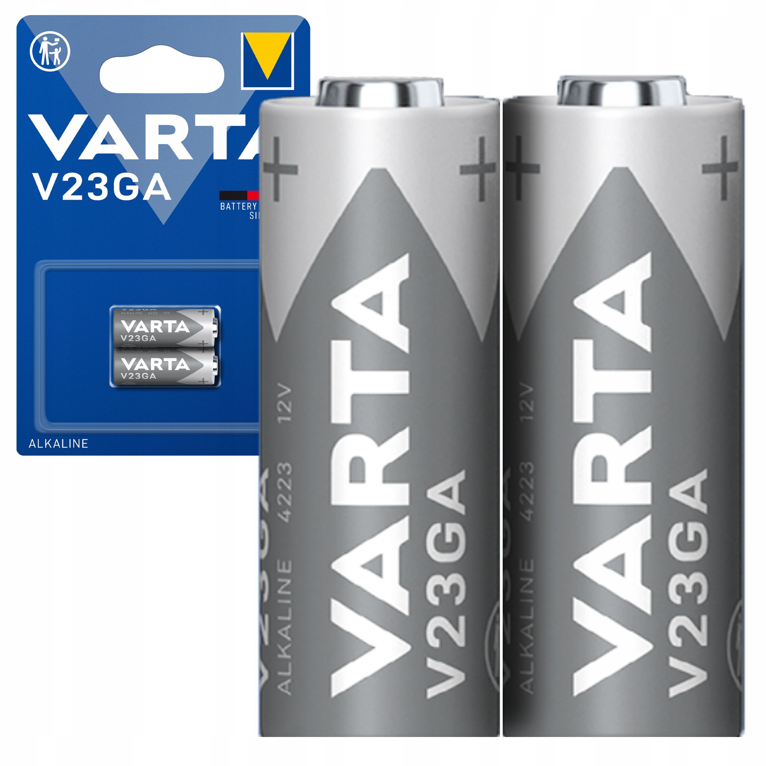 Батарейка V23GA щелочная 12 В Varta 04223101402М, 2 шт в блистере - фото