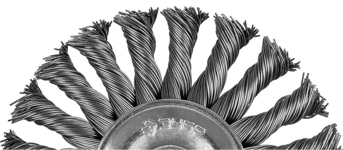 Щетка дисковая жгутированная 100 мм для дрели Профессионал ЗУБР 3522-100 - фото