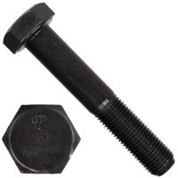 Шестигранный болт с неполной мелкой резьбой М24х2х120 DIN 960 (ISO 8765) класс прочности 5.6, сталь без покрытия