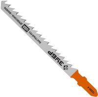 Полотна по дереву T144D для электролобзика, T-хвостовик 75 мм / 4 мм (6TPI), ЗУБР 15584-4_z02, У8А сталь, 2 шт