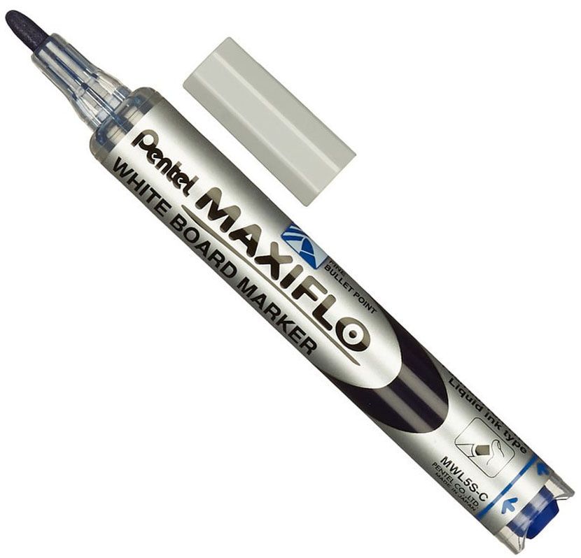 Маркер для досок с жидкими чернилами и кнопкой подкачки чернил Maxiflo, Pentel - фото