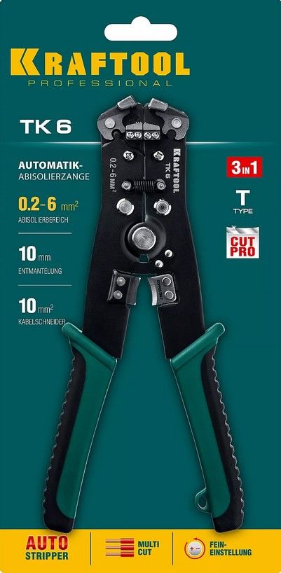 Стриппер автоматический многофункциональный 0,2-6 мм² Kraftool TK-6 22635 - фото