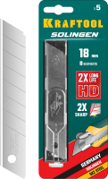 Лезвия сегментированные 18 мм 8 сегментов Solingen Kraftool 09605-18-S5, 5 шт