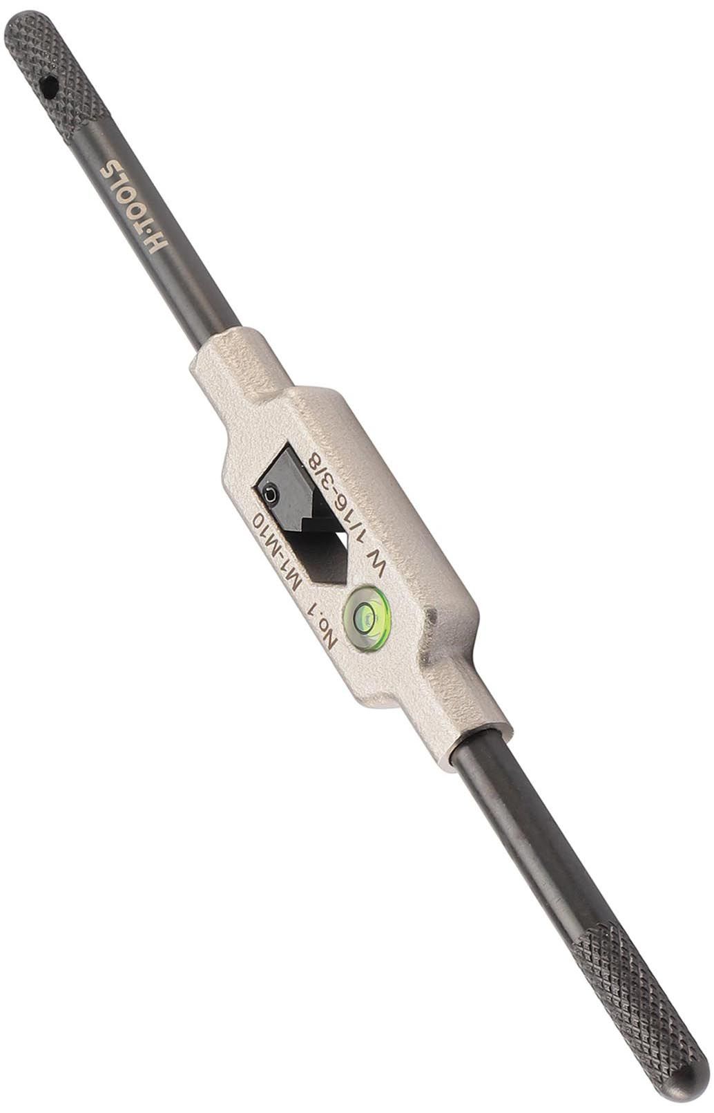 Вороток для метчиков с уровнем №1,5 M1-M12 (2,1-8,0 мм) 175 мм Inox DIN 1814 H-Tools 08802040 - фото