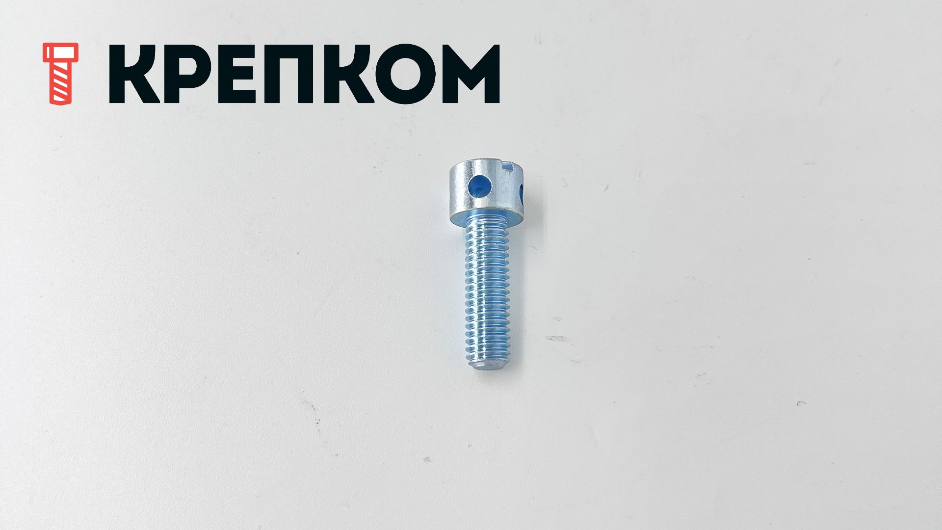 Винт пломбировочный DIN 404, класс прочности 5.8, оцинкованная сталь - фото