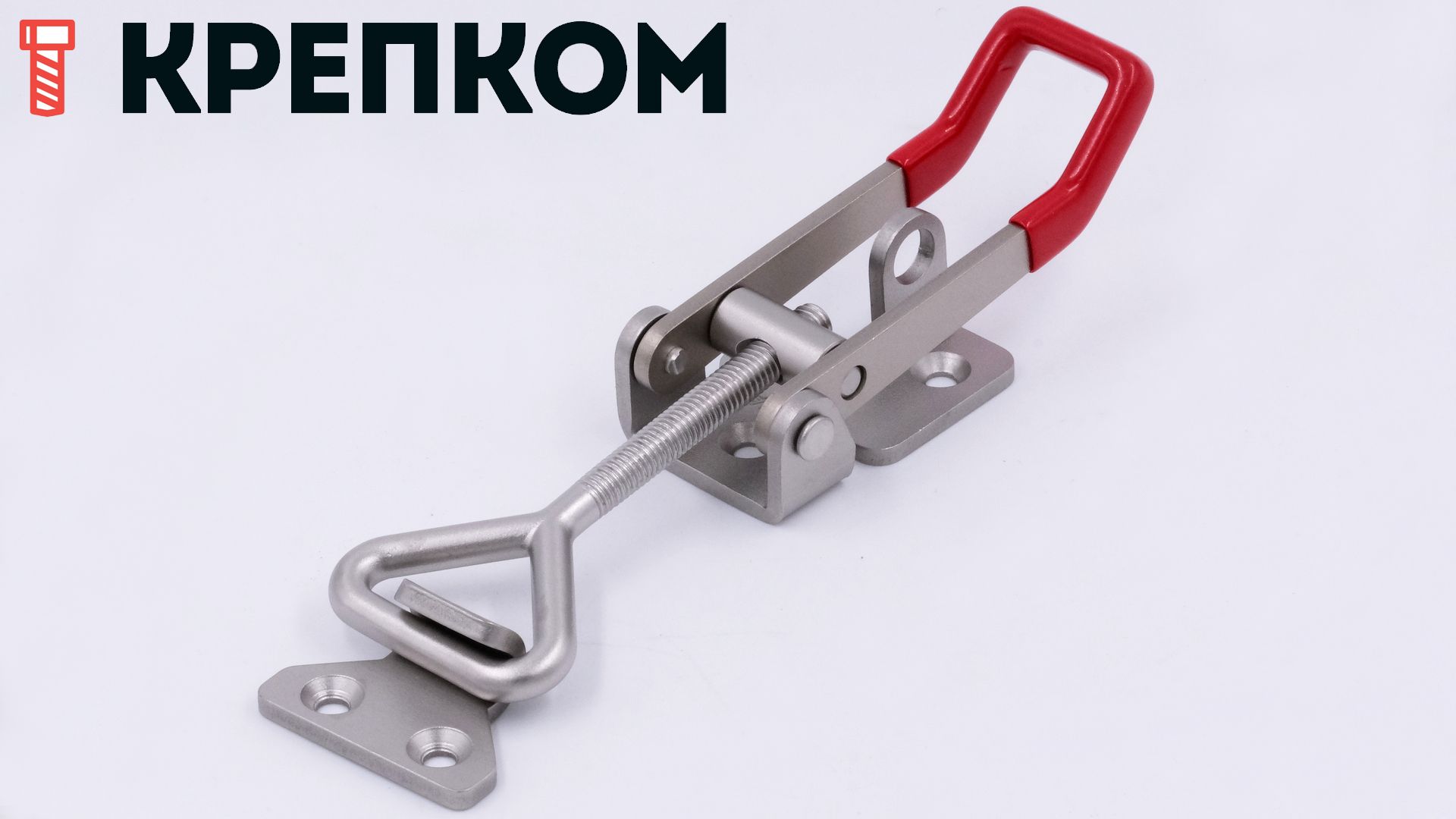 Замок регулируемый натяжной с ушком L=164-174 мм, нагрузка 306 кг, 5114C, нержавеющая сталь А2, 10 шт - фото