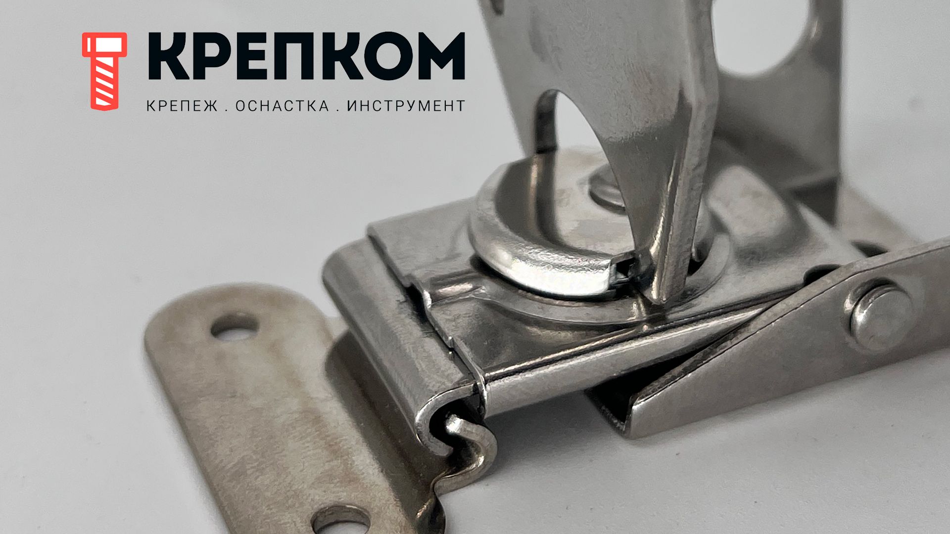 Замок-защелка поворотный L=60 мм, нагрузка 25 кг, B33C, нержавеющая сталь А2 - фото