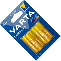 Батарейки щелочные AA Varta Longlife 4106101436, 6 шт в блистере