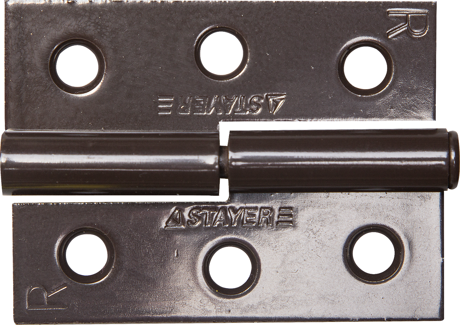 Петля карточная разъемная левая 65x48x2 мм Master Stayer 37613-65-3L, коричневый - фото