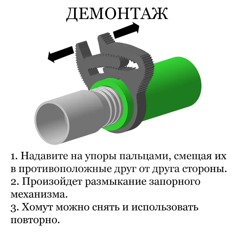 Хомут пластиковый Clip-Track PPS, синий - фото