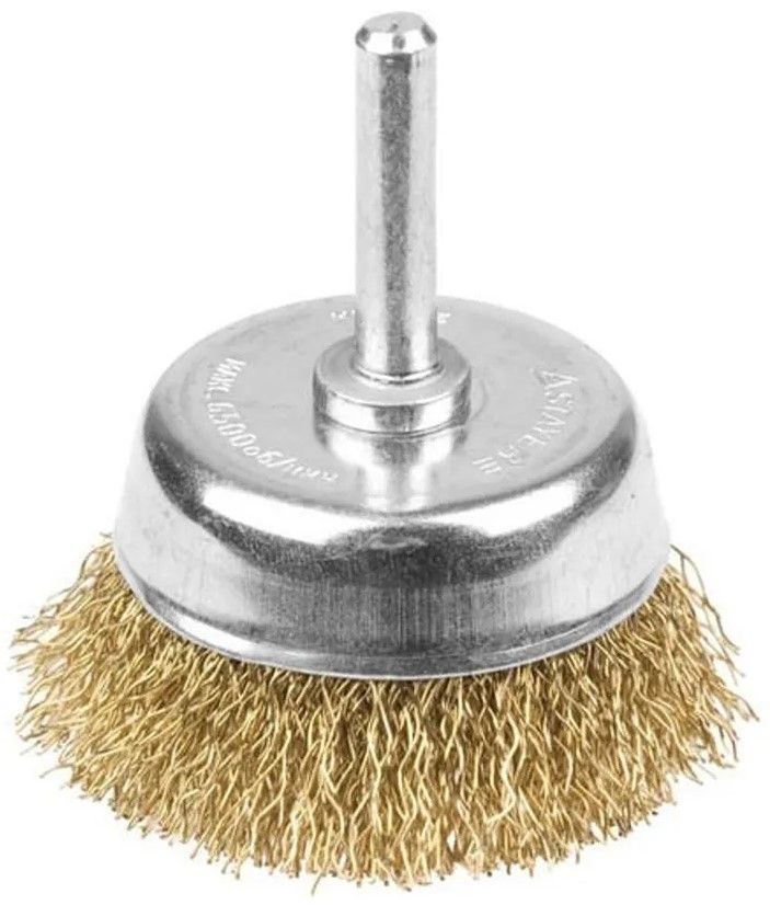 Щетка чашечная для дрели, витая латунированная стальная проволока 0,3 мм Stayer Prof  - фото