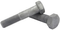Болт шестигранный М30х130 мм DIN 931, класс прочности 8.8, термодиффузное цинкование