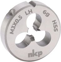 Плашка М3х0,5 мм HSS DIN EN 22568 NKP 250030N, левая метрическая резьба