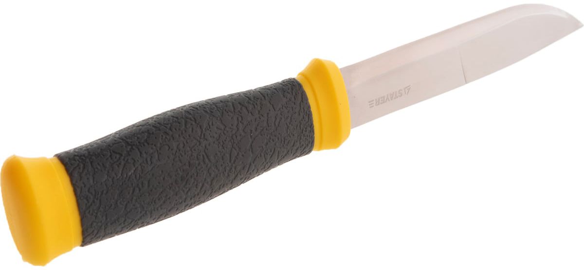 Нож туристический 110 мм с пластиковыми ножнами Stayer 47630 - фото