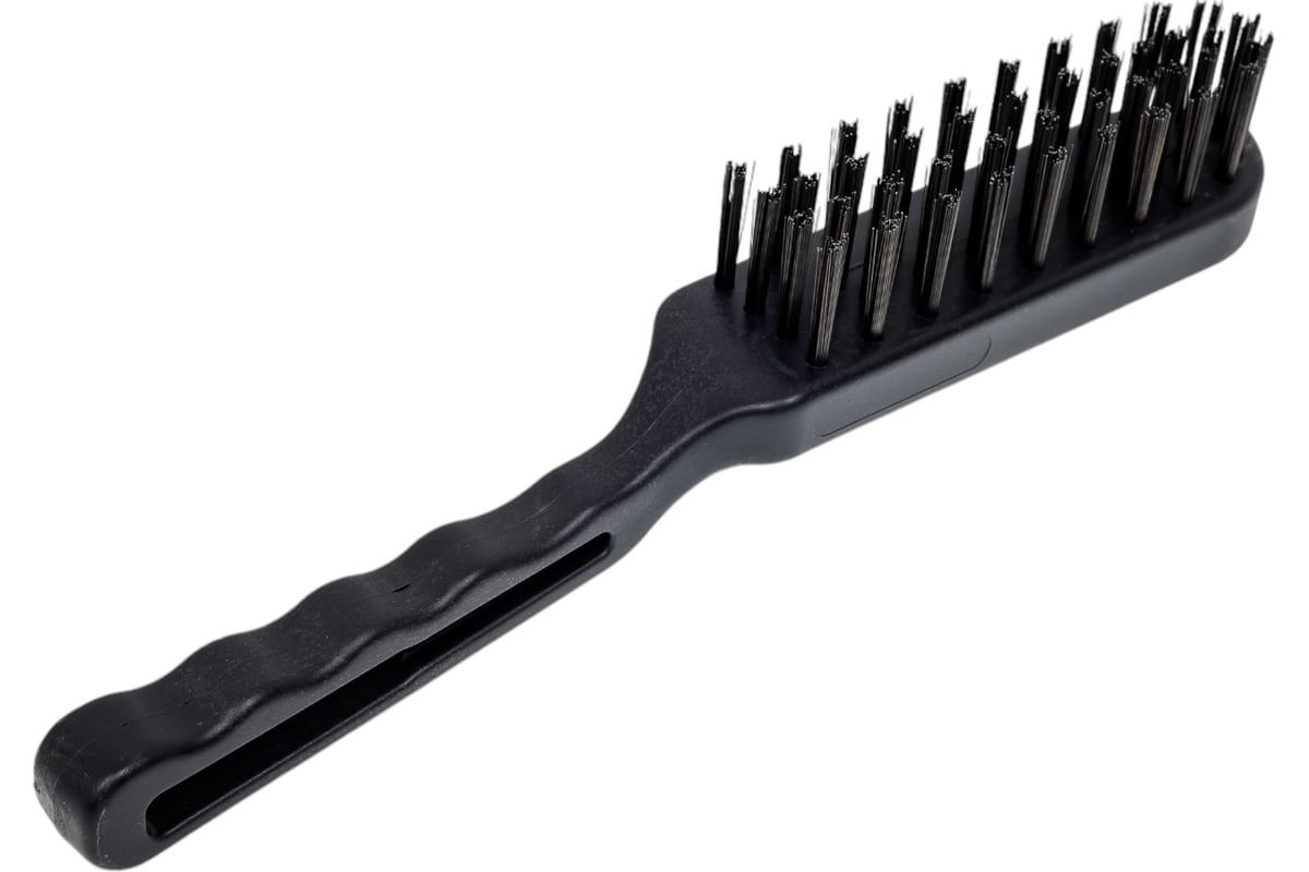 Щетка проволочная стальная с пластмассовой ручкой, 4 ряда, ЗУБР 35011-4_z01 - фото