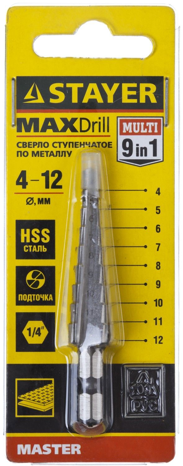 Сверло по металлу ступенчатое Max Drill Stayer - фото