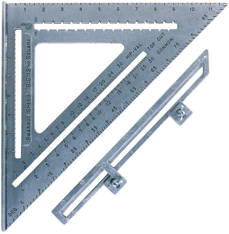 Угольник-транспортир дюймовый Swanson Speed Square BIG 12" (S0107) с разметочным упором - фото