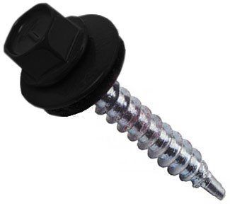 Изображение товара Саморез кровельный со сверлом 5,5х32 RAL 9005 черный