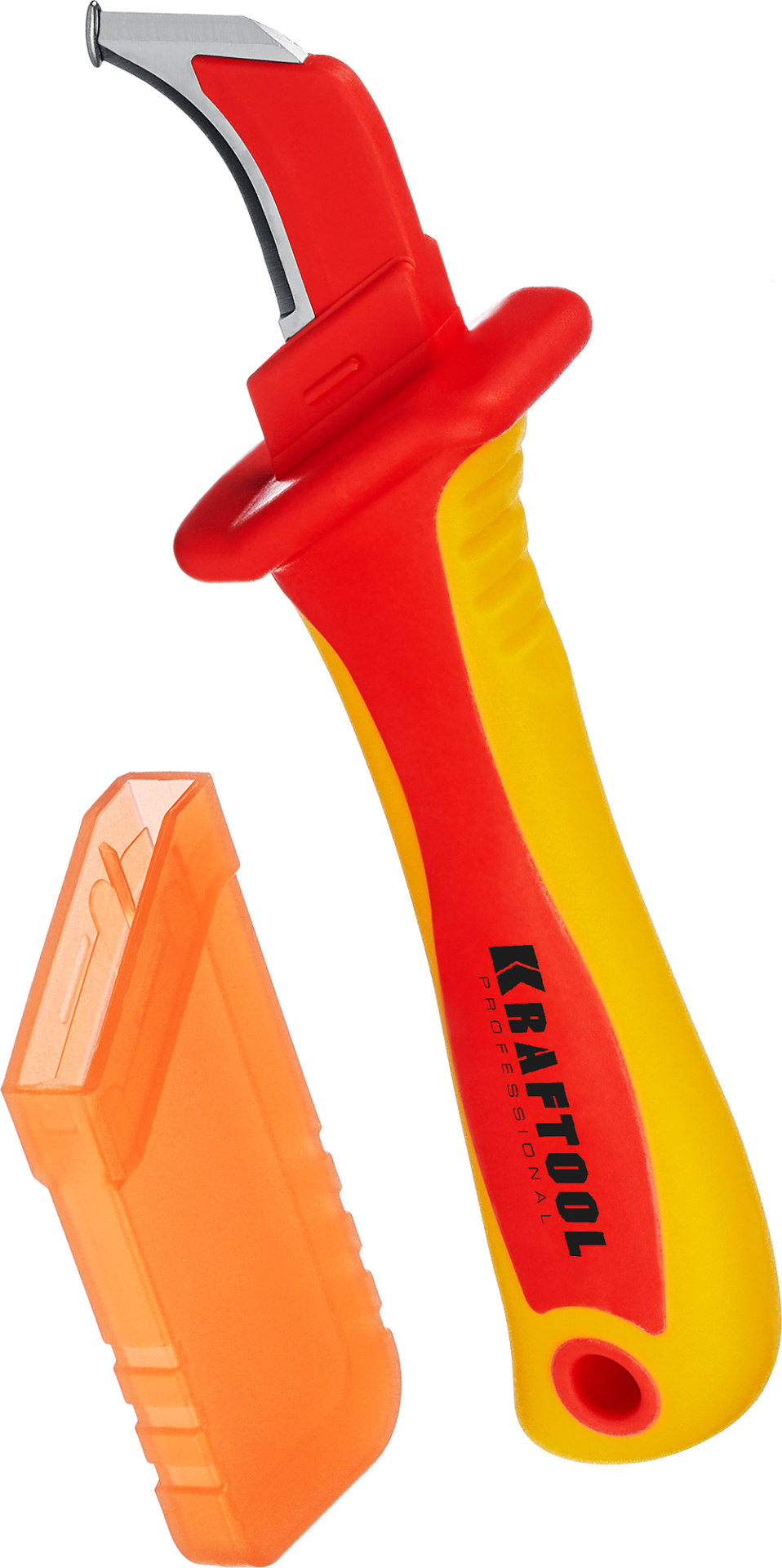 Нож электрика диэлектрический изогнутый KN-7 Kraftool 45400 - фото
