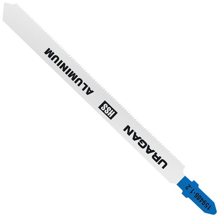 Полотна по металлу T318A для электролобзика 110 мм 21TPI, T-хвостовик, Uragan 159486-1.2_z02, сталь HSS, 2 шт - фото