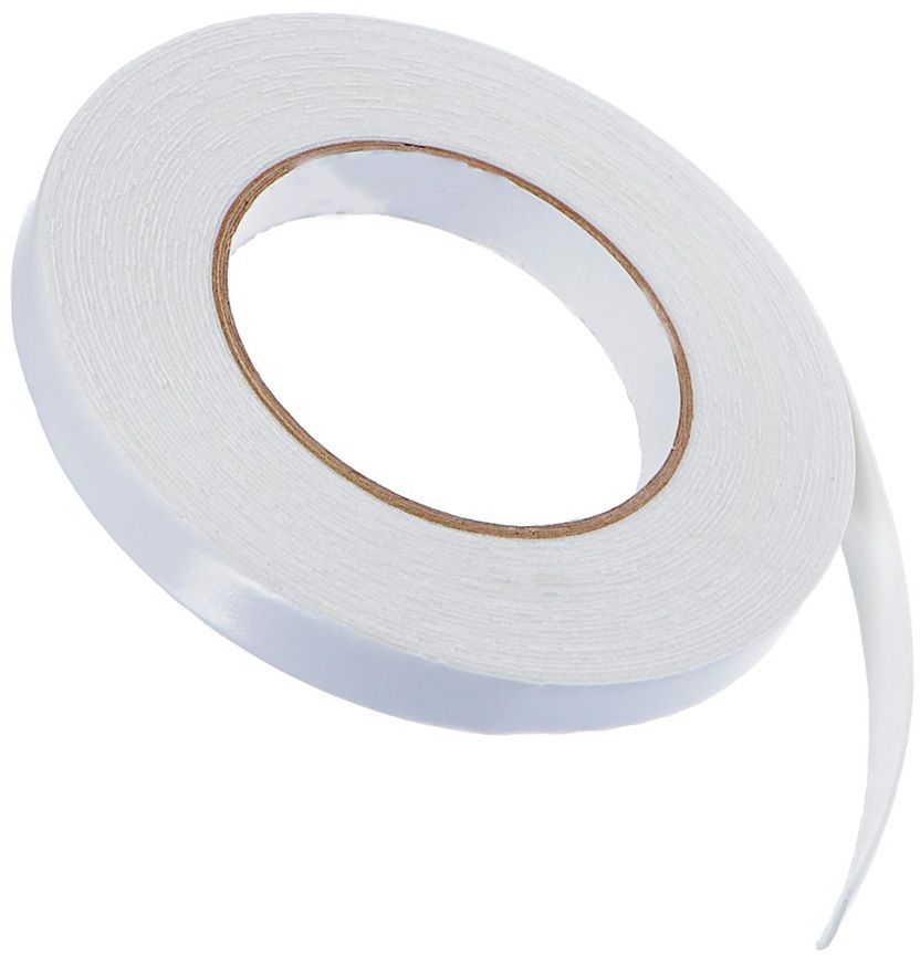 Лента двусторонняя клейкая на вспененной основе 9 мм 10 м Aviora 302-013, белая - фото