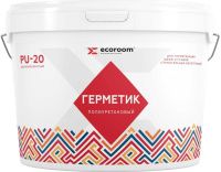 Герметик полиуретановый двухкомпонентный серый Ecoroom PU-20 7708/16, ведро 16,5 кг