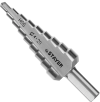 Cверло ступенчатое 4-20 мм Max Drill Stayer 29660-4-20-9, трёхопорный хвостовик