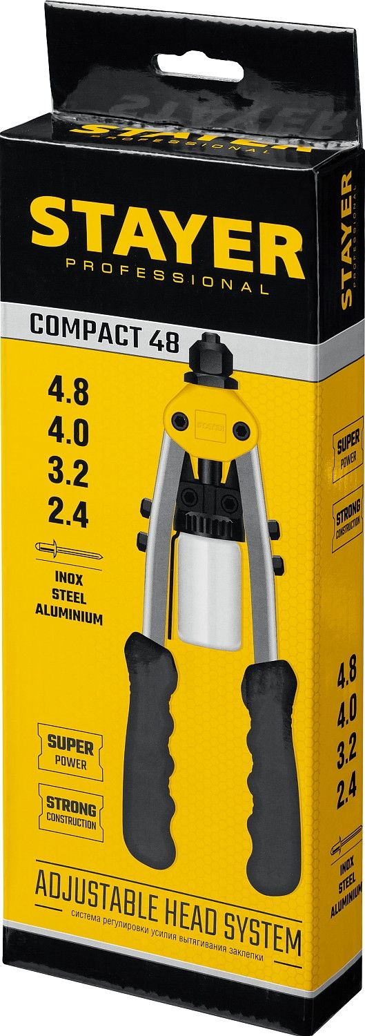 Заклепочник двуручный 240 мм Compact-48 Professional Stayer 3116_z01 - фото