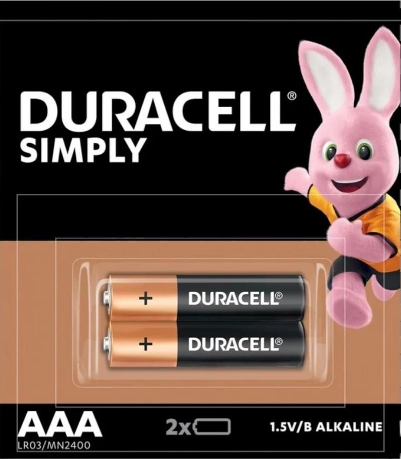 Изображение товара Батарейка Duracell Simply LR03/286 891424 AAA 1,5 В 2 шт блистер